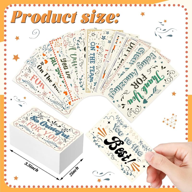 Employee Appreciation Recognition Cards - 240 Motivational Notes