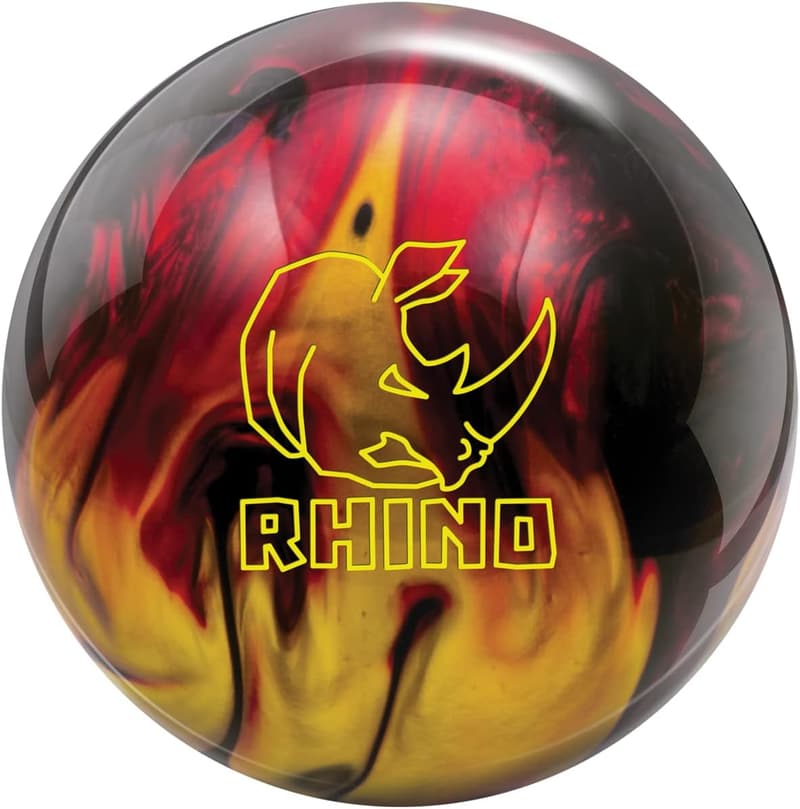 12 lb Brunswick Rhino Bowling Ball - Red/Black/Gold