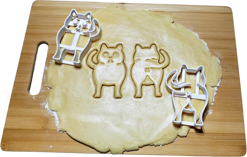Chonky Kitty Cat Butt Cookie Cutter Set - 2 Pieces, 4