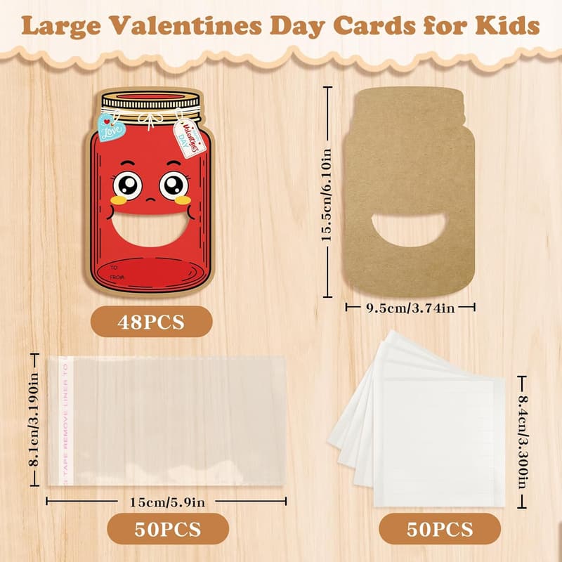 Valentine's Day Gift Cards for Kids - 48 Pack Classroom Exchange
