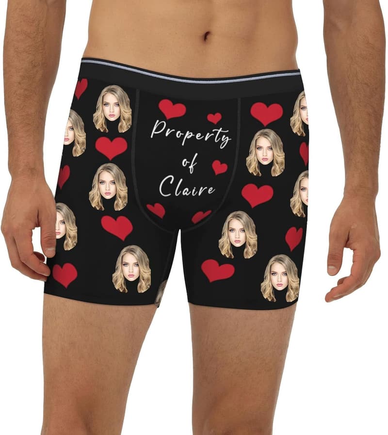 Customized Men's Boxers with Face Print - Perfect Gift for Boyfriends