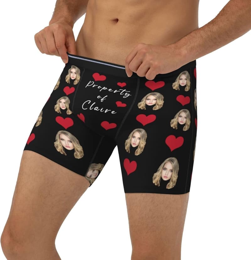 Customized Men's Boxers with Face Print - Perfect Gift for Boyfriends