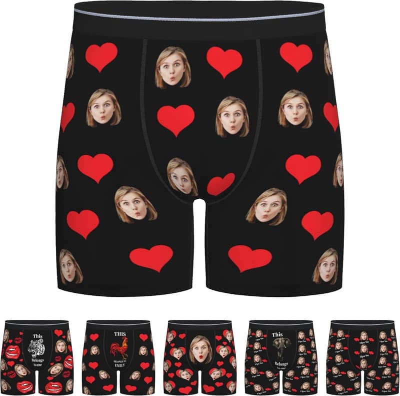 Personalized Boxers for Him - Great Christmas & Birthday Gift