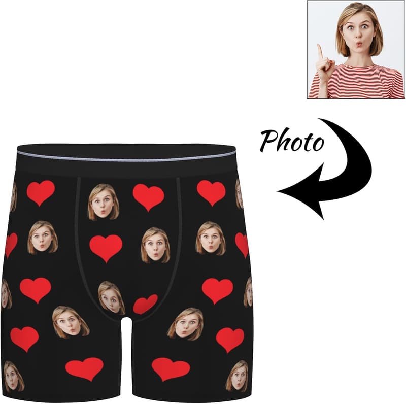 Personalized Boxers for Him - Great Christmas & Birthday Gift