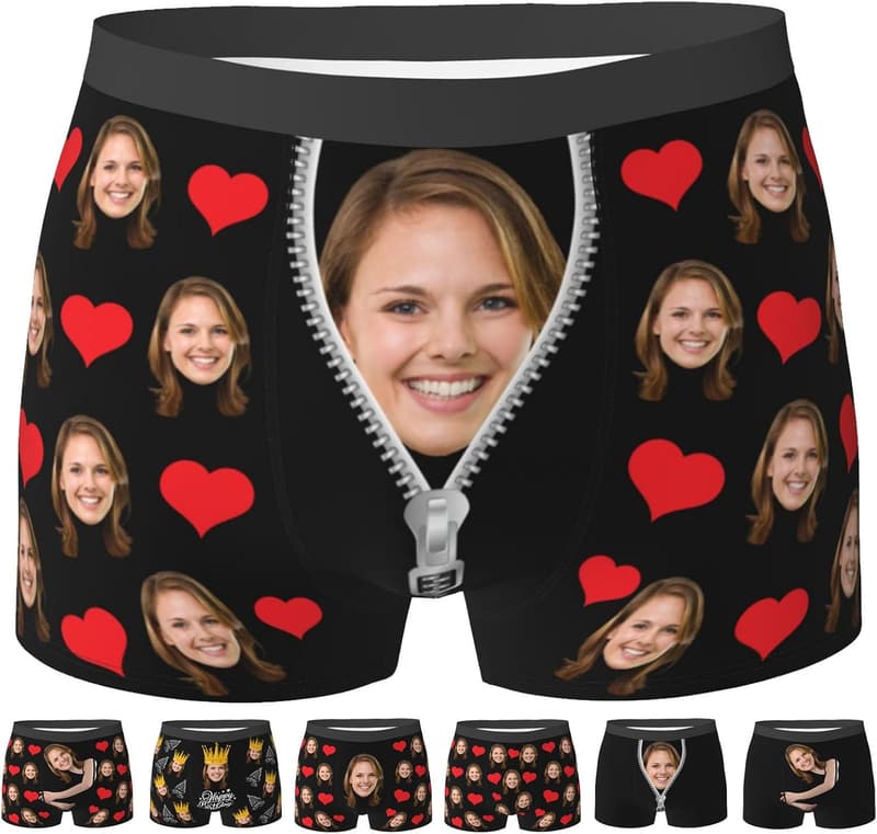 Personalized Men's Boxers Briefs with Custom Face Print