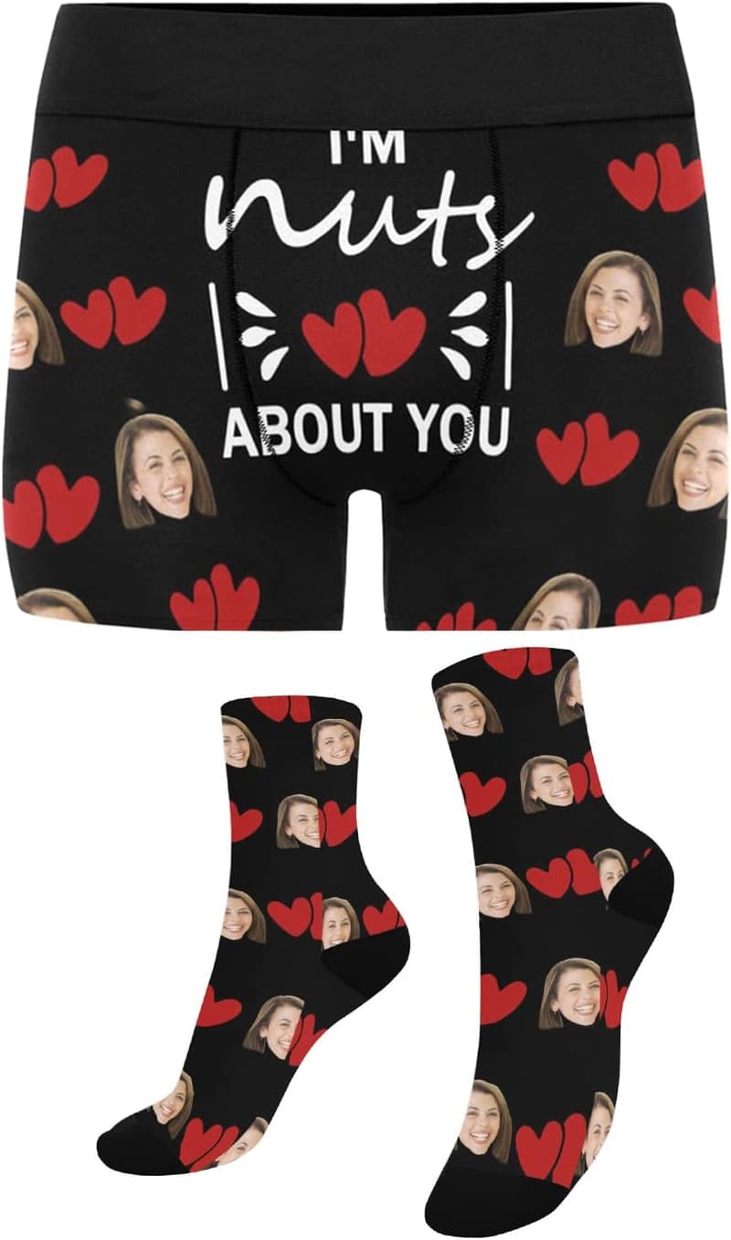 Custom Boxer Briefs & Socks with Faces | Unique Gifts for Him