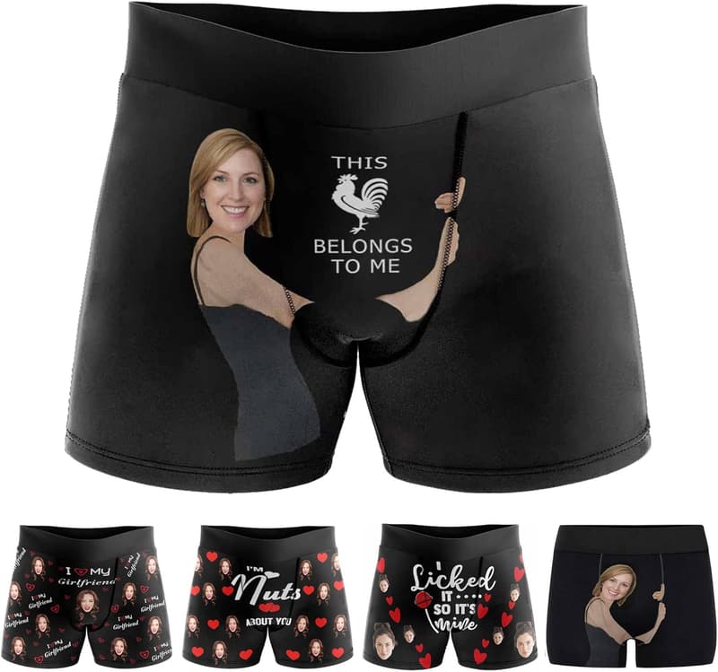 Personalized Men's Boxer Briefs with Funny Design