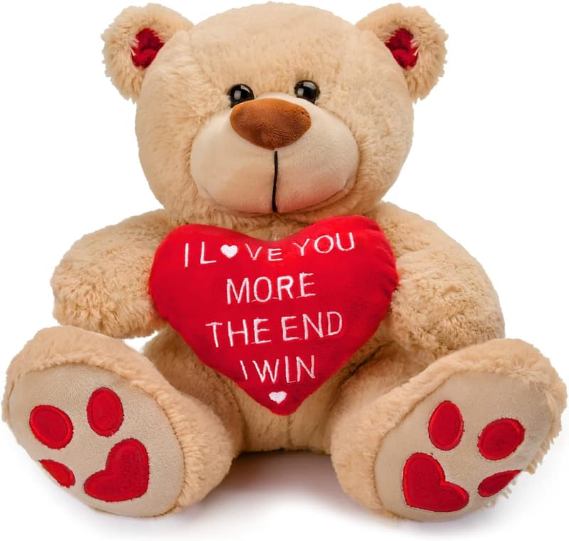 Valentine's Teddy Bear - 10 Inch Cute Plush Gift for Couples