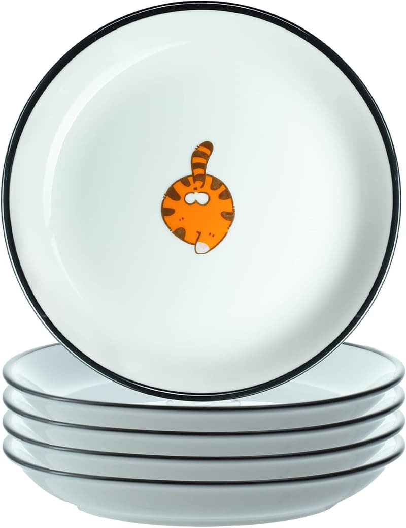 Cute Cat Butts Pattern Ceramics Seasoning Dishes, Set of 4