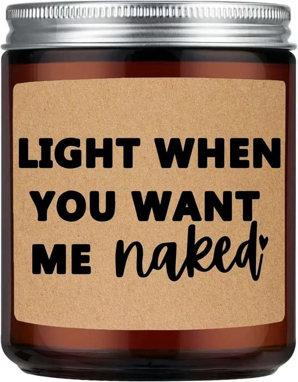 Lavender Scented Candle - Funny Gift for Couples' Anniversary