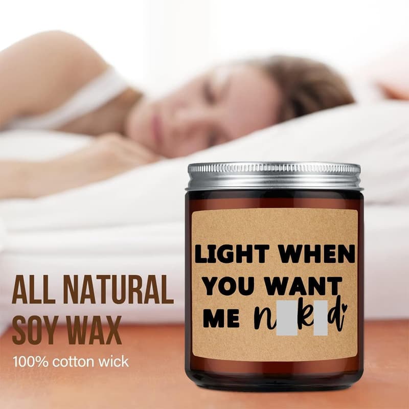 Lavender Scented Candle - Funny Gift for Couples' Anniversary