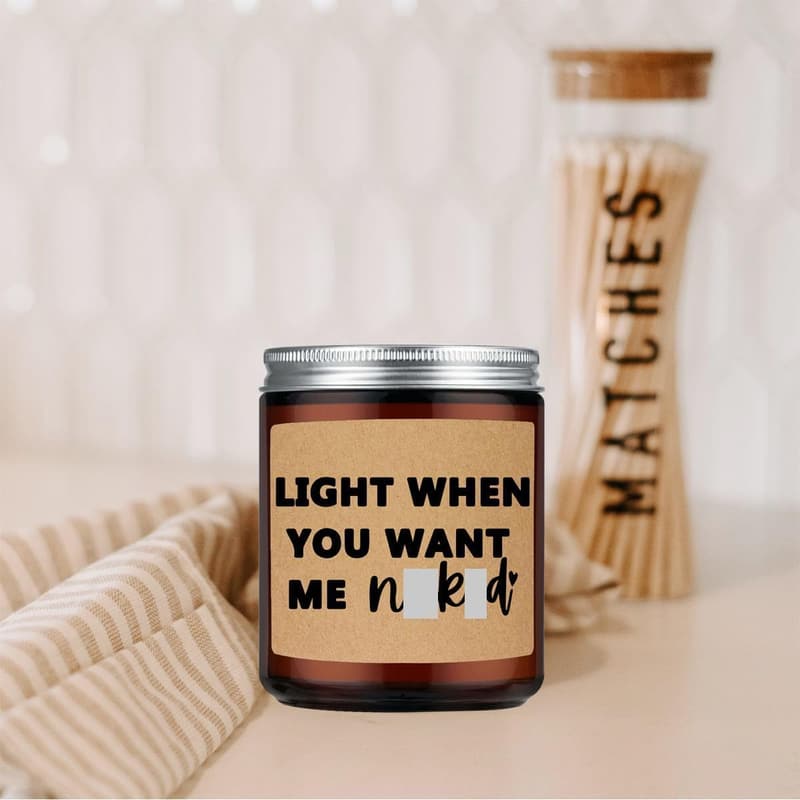 Lavender Scented Candle - Funny Gift for Couples' Anniversary