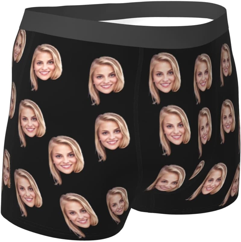 Custom Men's Boxer Briefs with Face - Perfect Gift for Him