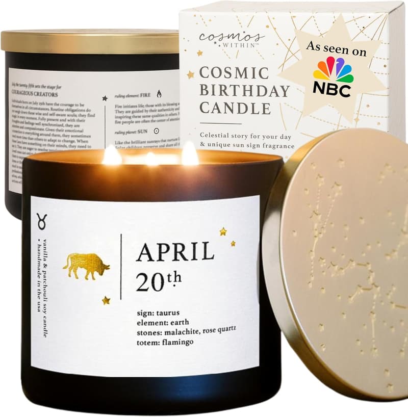 Taurus Birthday Candle | Handmade Personalized Astrology Gift