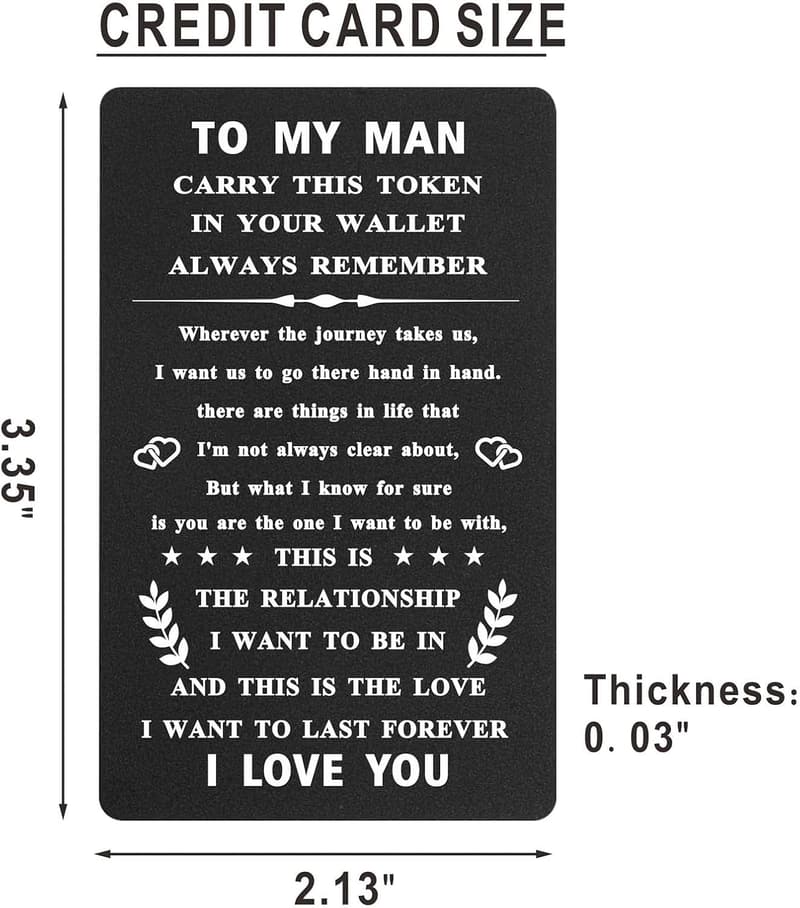 Valentine's Day Wallet Insert for Him - 