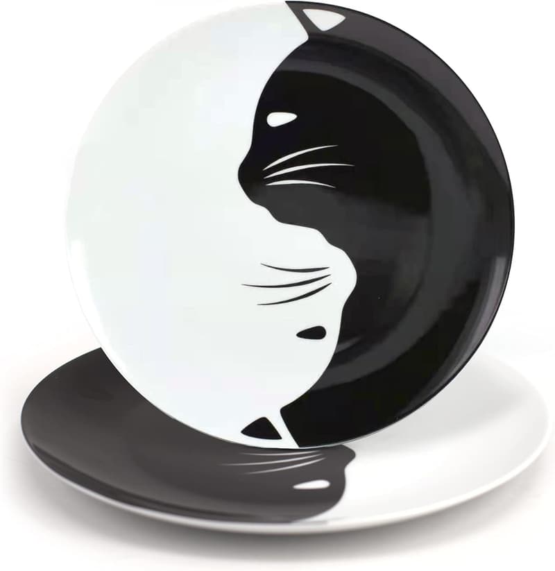Cat Lover's Porcelain Dinner Plate Set - 10.5-Inch
