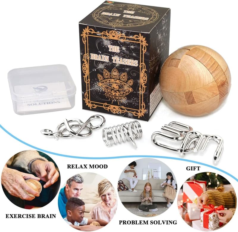 Magic Ball Wooden Puzzle Toy for Adults and Kids