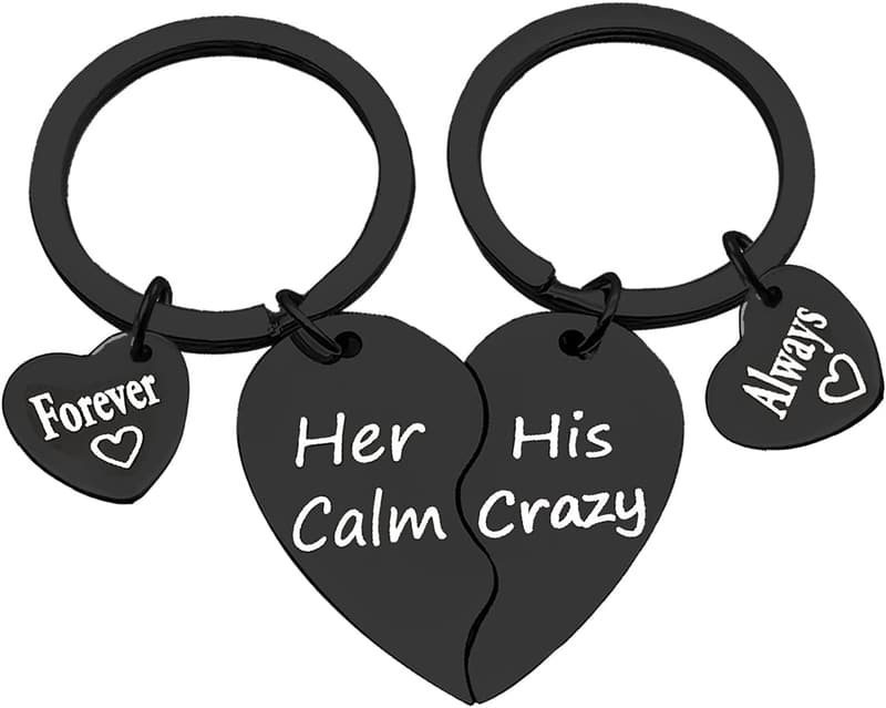 Valentine's Day Couple Keychain Gift for Him and Her