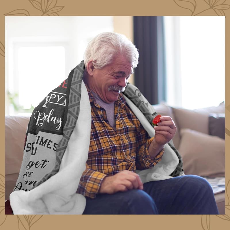 Men's Birthday Throw Blanket 60