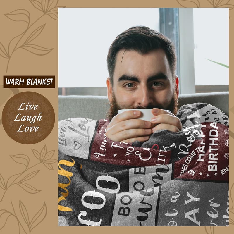 Men's Birthday Throw Blanket 60