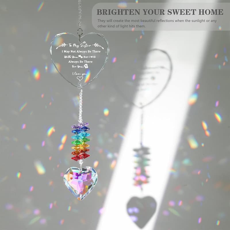 Birthday Crystal Suncatcher for Sister - Unique Window Decor