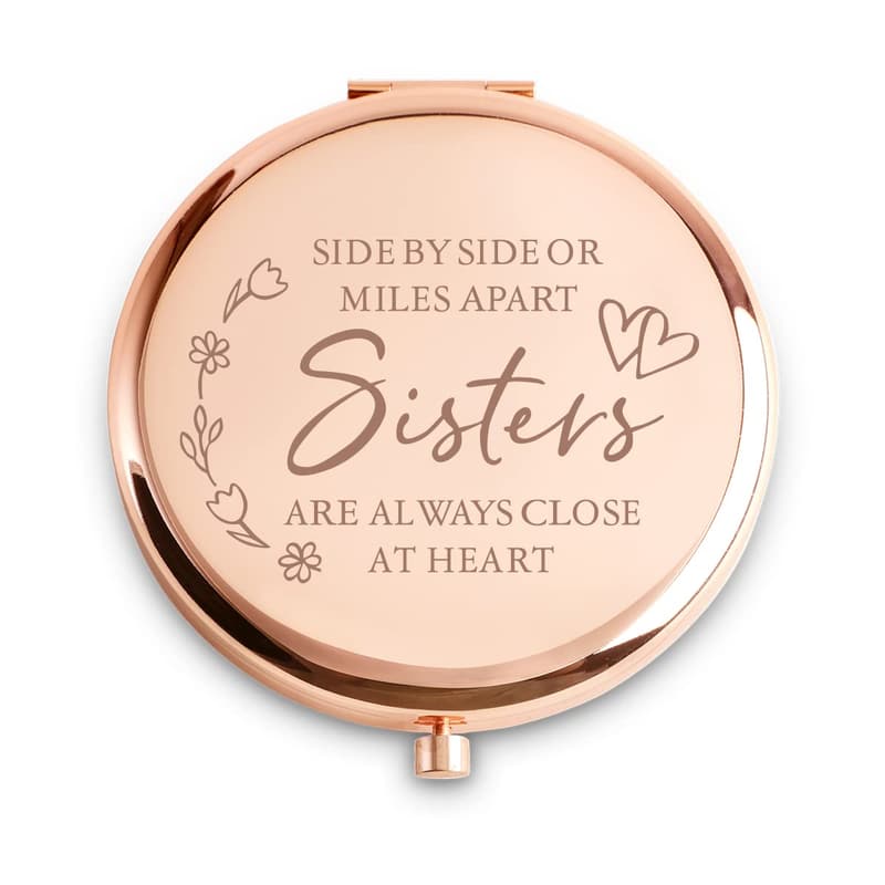 Personalized Compact Mirror - Sister Gift for Mother's Day