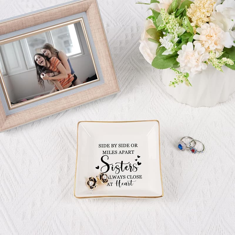 Sister Jewelry Dish - Heartfelt Gift for Sisters' Birthday