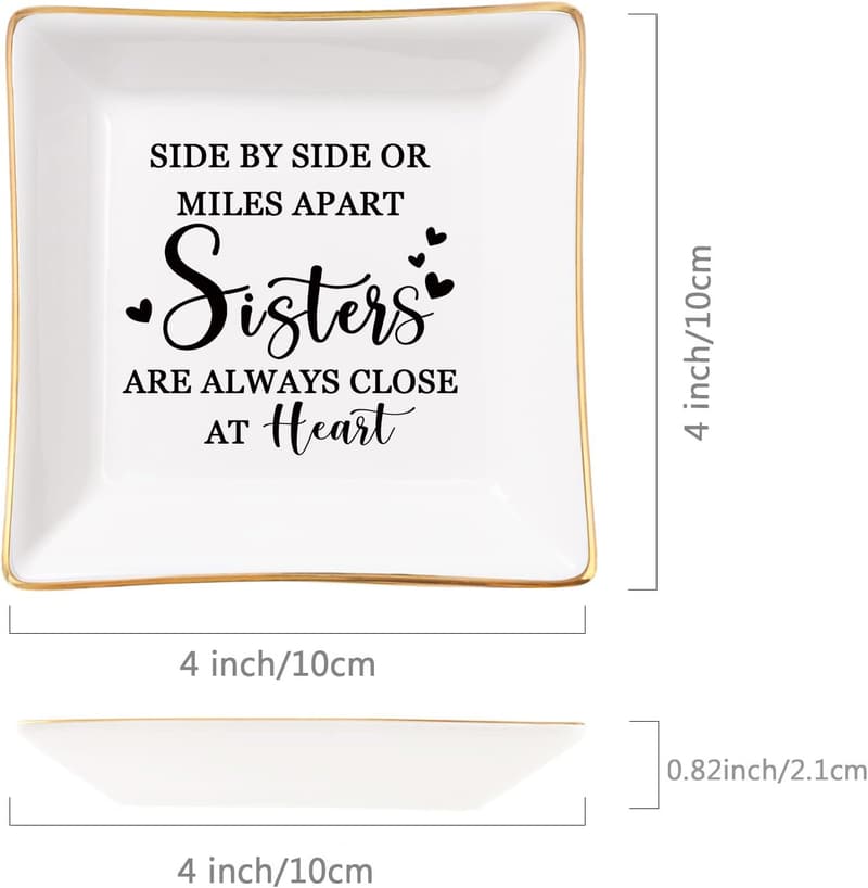 Sister Jewelry Dish - Heartfelt Gift for Sisters' Birthday
