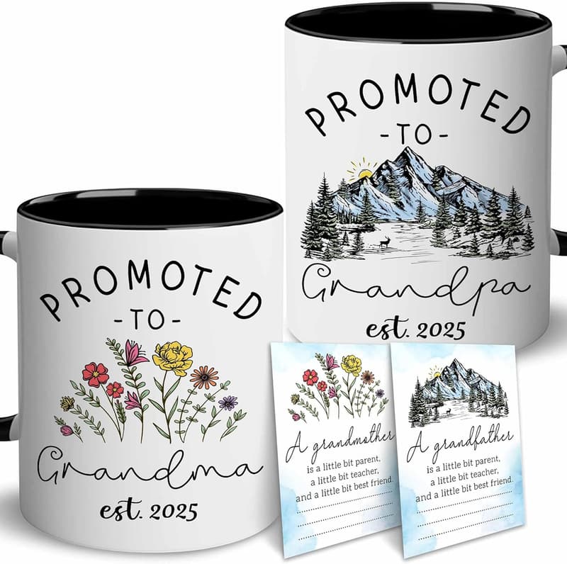 2025 New Grandparents Mug Set - Mother's Day Gift