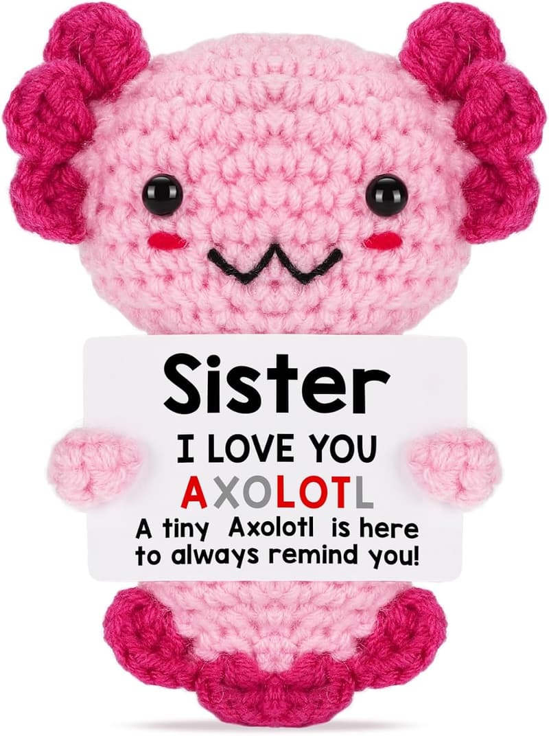 Crochet Axolotl Gift for Sisters and Best Friends