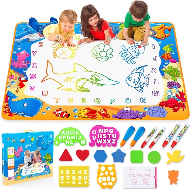 Educational Water Doodle Mat for Kids Age 2-7