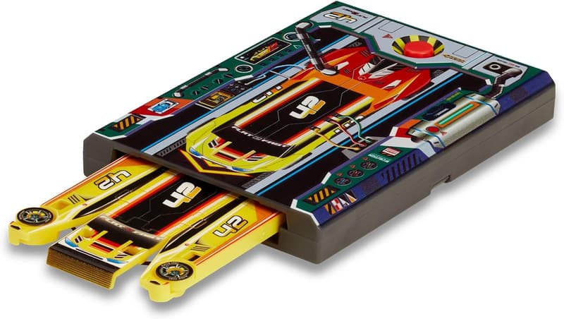 Pocket-Sized Yellow Racer Card Toy for Ages 5+