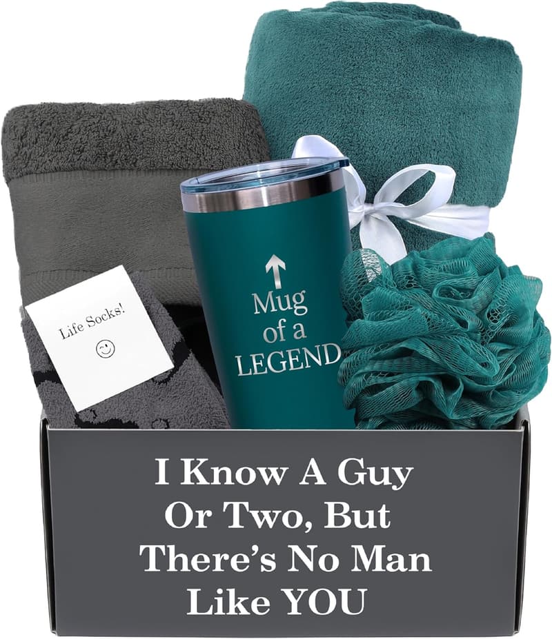 Men's Birthday Gift Set - Premium Basket for Him, Boyfriend, Dad