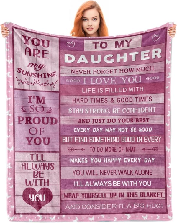 Daughter Birthday Gift - Soft Flannel Throw Blanket 60