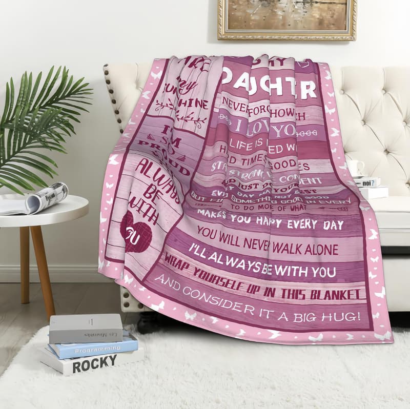 Daughter Birthday Gift - Soft Flannel Throw Blanket 60