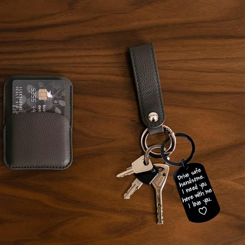 Valentine's Day Personalized Drive Safe Keychain for Him