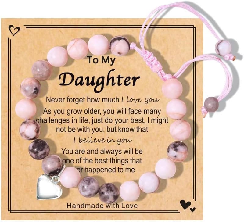 Natural Stone Beaded Bracelet for Girls – Birthday & Graduation Gift