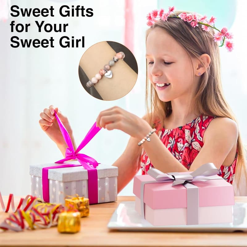 Natural Stone Beaded Bracelet for Girls – Birthday & Graduation Gift