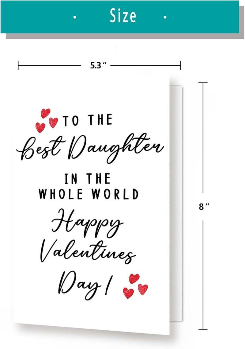 Valentine's Day Card for Daughter - Unique Sweet Gift