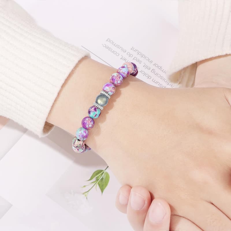 Colorful Moonstone Imperial Jasper Bracelet for Women