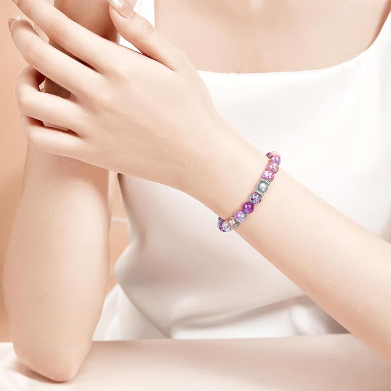 Colorful Moonstone Imperial Jasper Bracelet for Women