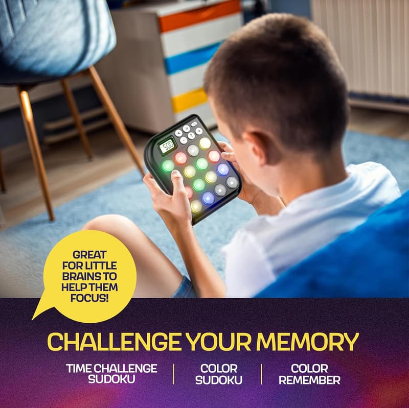 6-in-1 Brain Teasers & Memory Game for Kids Ages 6-12