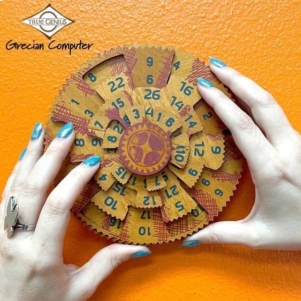 Grecian Mechanical Math Puzzle - Wooden Brainteaser Gift