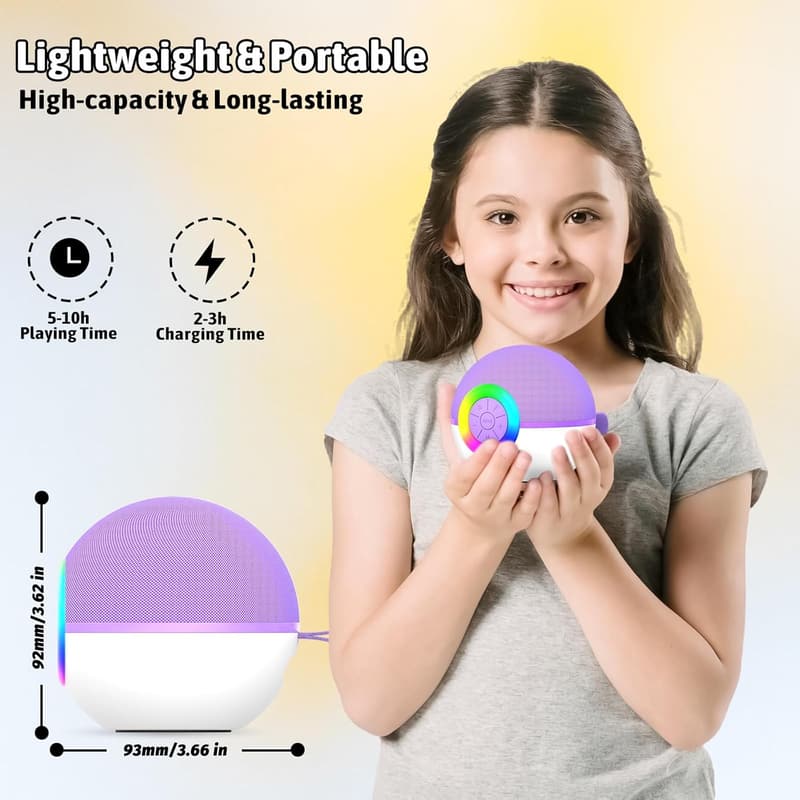 Bluetooth Karaoke Microphone with Dual Wireless Mics for Kids