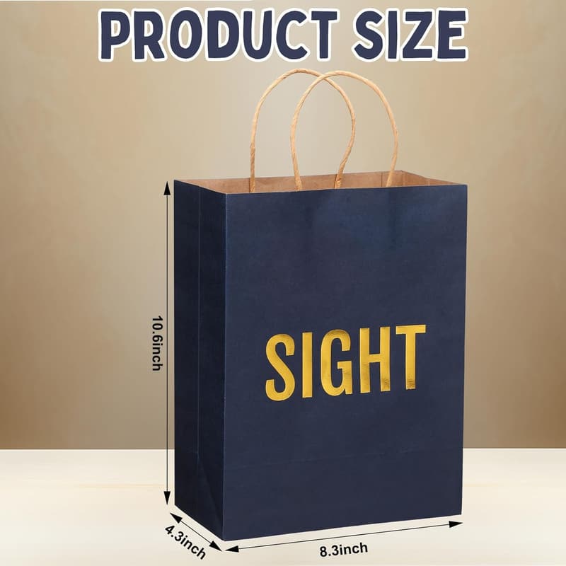 Valentine's Day 5 Senses Gift Bag Set with Tissue Paper - Dark Blue