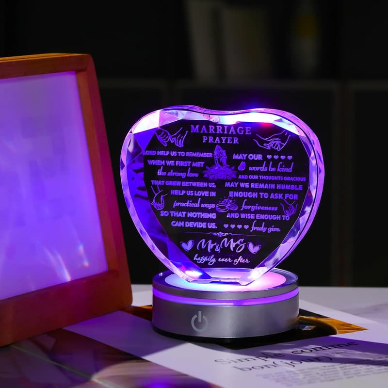2025 Anniversary Crystal Keepsake for Couples