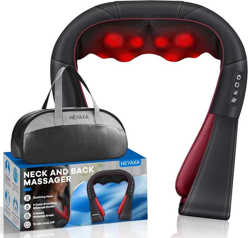 4D Deep Tissue Neck and Back Massager with Heat