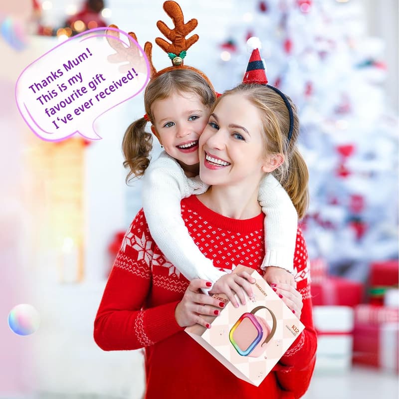 Kids' Portable Karaoke Machine for Birthday with 2 Microphones