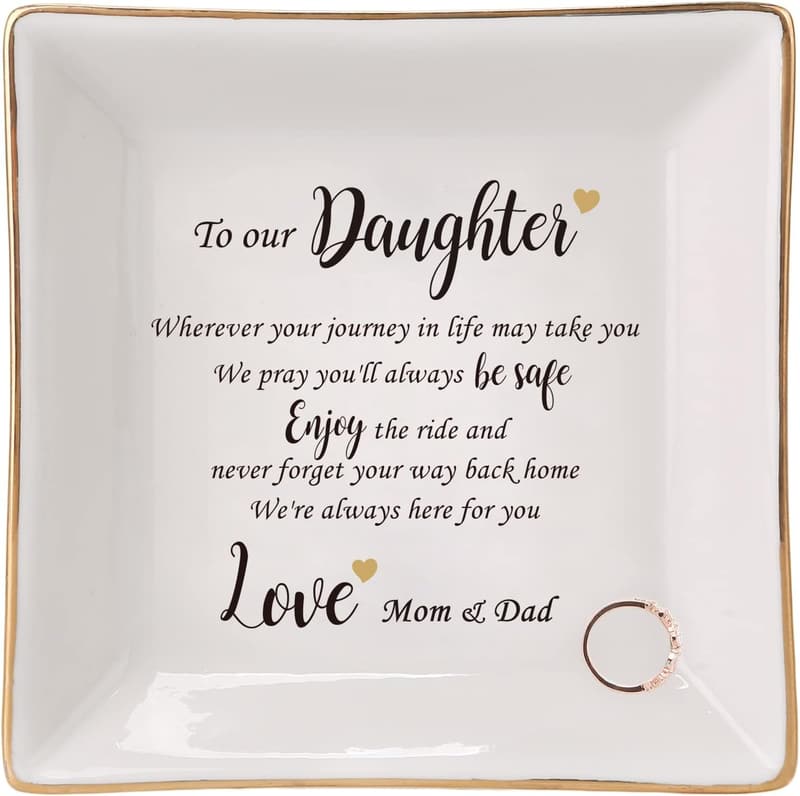 Ceramic Jewelry Tray for Mom, Sister, or Friends
