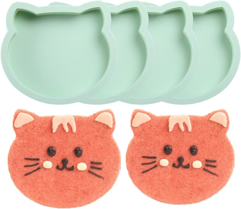 6-Inch Silicone Layer Cake Pans Set for Baking